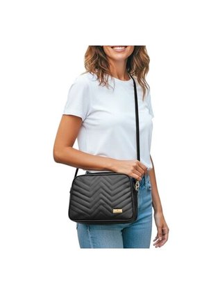 Bolso Manos Libres De Dama Mujer Karla Chacon  Tini Negro