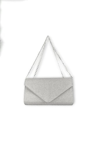 Bolso Clutch Elegante De Noche Para Fiesta Karla Chacon Maite Plateado KARLA CHACON
