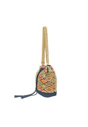 Bolso Manos Libres Bucket Dama Mujer Karla Chacon Aria Azul