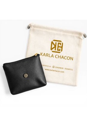 Monedero Pequeño Dama Mujer Karla Chacon Viky Negro