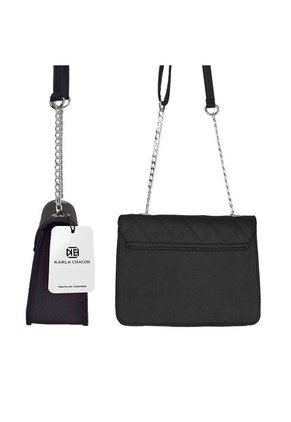 Bolso Manos Libres De Dama Mujer Karla Chacon Sanz Negro