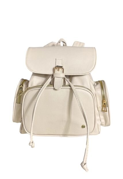 Morral Casual Para Mujer Con Herrajes Dorados Karla Chacon Abby Beige