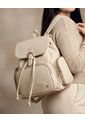 Morral Casual Para Mujer Con Herrajes Dorados Karla Chacon Abby Beige de KARLA CHACON