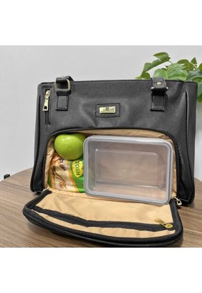 Bolso Tote Con Cosmetiquera Karla Chacon Niah Negro