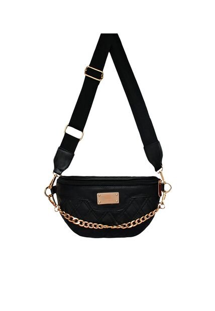 Bolso Canguro Riñonera Koala Cruzado Deportivo De Dama Mujer Karla Chacon Ines Negro