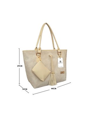 Bolso Dama Cartera Mujer Karla Chacon Aida Beige