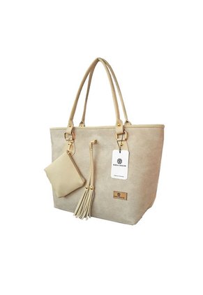 Bolso Dama Cartera Mujer Karla Chacon Aida Beige