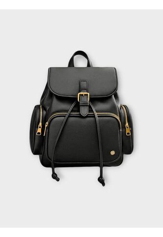 Bolso Morral Maleta Casual Para Mujer Con Herrajes Dorados Karla Chacon Abby Negro KARLA CHACON