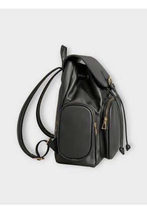 Bolso Morral Maleta Casual Para Mujer Con Herrajes Dorados Karla Chacon Abby Negro