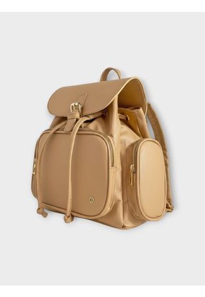 Bolso Maletin Morral Casual Para Mujer Con Herrajes Dorado Karla Chacon Abby Arena