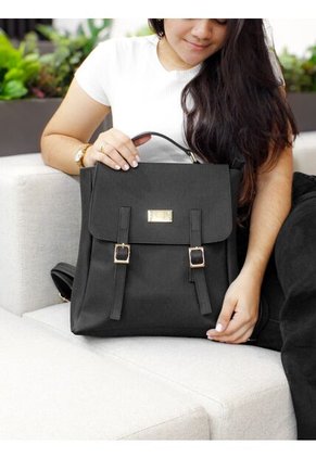 Bolso Morral Anti-Apertura Maletin Casual Karla Chacon Gina Negro