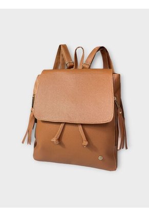 Bolso Maletin Morral Casual Mediano De Dama Mujer Karla Chacon Pace Miel