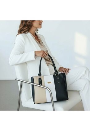 Set De Bolsos Para Mujer Tote Gera + Bolso Manos Libres Cuba+ Monedero Karla Chacon Negro