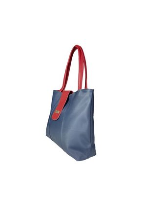 Bolso Cartera Mujer Dama Karla Chacon Line Azul Con Cosmetiquera