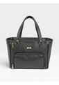 Bolso Tote Con Cosmetiquera Karla Chacon Niah Negro de KARLA CHACON