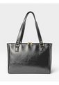 Bolso Tote Con Cosmetiquera Karla Chacon Niah Negro de KARLA CHACON