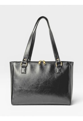 Bolso Tote Con Cosmetiquera Karla Chacon Niah Negro