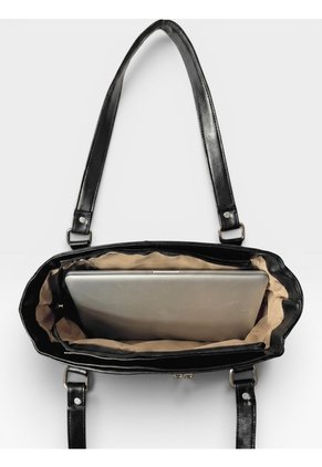 Bolso Tote Con Cosmetiquera Karla Chacon Niah Negro