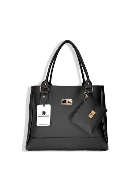 Bolso Dama Cartera Mujer Karla Chacon Crez Negro