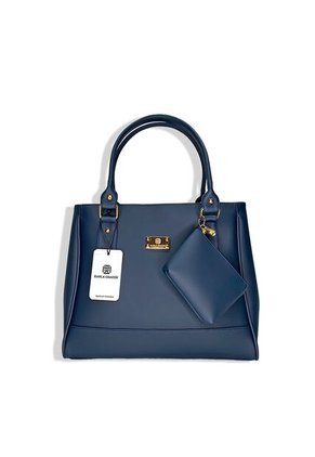 Bolso Tote Dama Con Monedero Cartera Mujer Karla Chacon Crez Azul