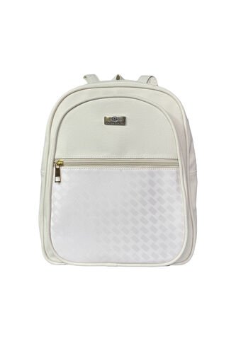 Morral Maletin Mochila Universidad Casual Mediano De Dama Mujer Karla Chacon Nely Beige KARLA CHACON