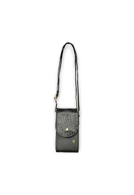 Bolso Bandolera Pequeño Manos Libres Portacelular Karla Chacon Geny Negro