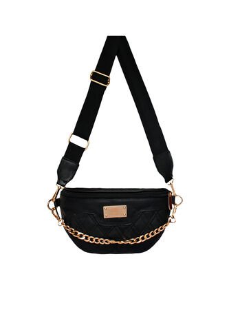 Bolso Canguro Riñonera Koala De Dama Mujer Karla Chacon Ines Negro KARLA CHACON