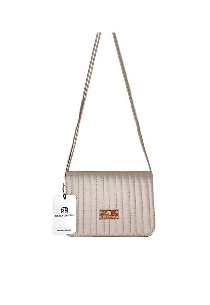Bolso Bandolera Cartera Manos Libres Dama Mujer Karla Chacon Baru Dorado