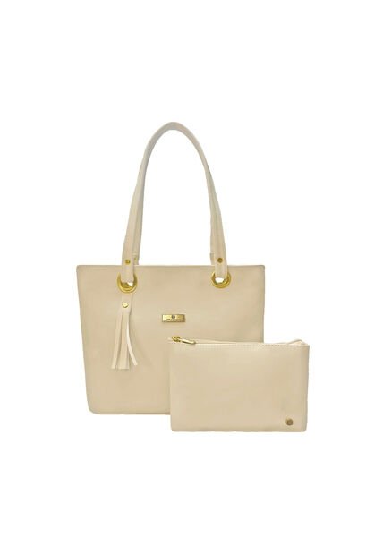 Bolso Dama Cartera Mujer Karla Chacon Gady Beige
