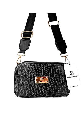 Bolso Manos Libres De Dama Mujer Karla Chacon Evah Negro KARLA CHACON