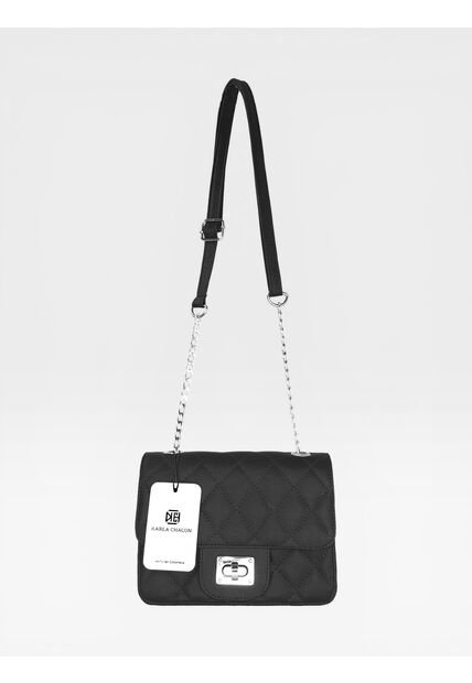 Bolso Manos Libres Elegante Bandolera De Dama Mujer Karla Chacon Sanz Negro