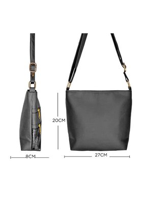 Bolso Manos Libres De Dama Mujer Karla Chacon Alix Negro