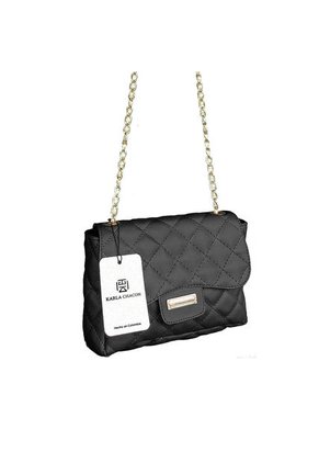 Bolso Manos Libres De Dama Mujer Karla Chacon Roma Negro