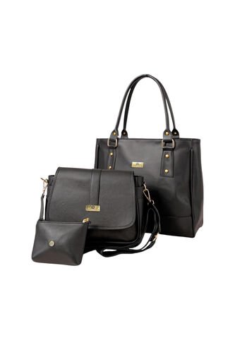 Set De Bolsos Para Mujer Bolso Tote Crez, Bolso Manos Libres Lady, Monedero Karla Chacon Negro KARLA CHACON