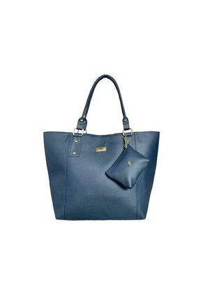 Set De Bolsos Para Mujer Bolso Tote Mila + Bolso Manos Libres Nova + Monedero Karla Chacon Azul