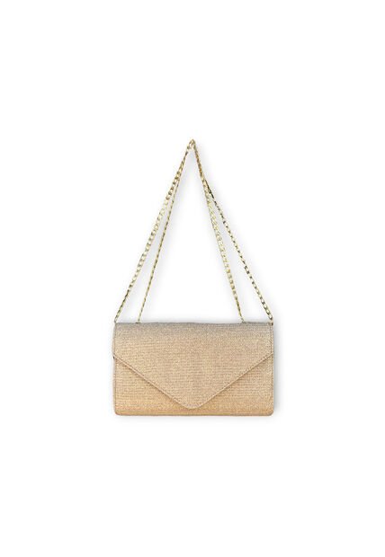 Bolso Clutch Elegante Para Fiesta Dorado Karla Chacon Maite