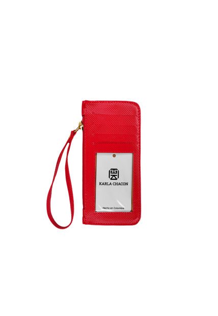 Monedero Portadocumentos Pequeño Para Bolso Karla Chacon Nath Rojo