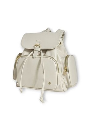Morral Casual Para Mujer Con Herrajes Dorados Y Múltiples Bolsillos Karla Chacon Abby Beige