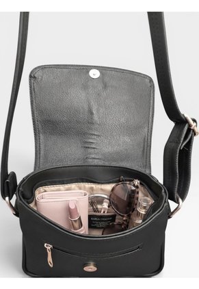Bolso Manos Libres De Dama Mujer Karla Chacon Lady Negro