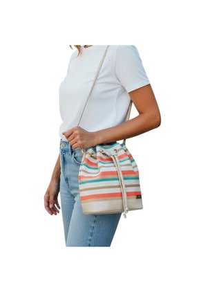 Combo Set Dos Piezas Bolso De Hombro Aria + Bolso Manos Libres Nova Karla Chacon Beige