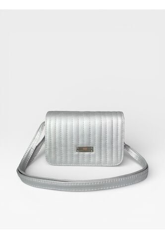 Bolso Bandolera Cartera Manos Libres Dama Mujer Karla Chacon Baru Plata KARLA CHACON