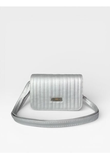 Bolso Bandolera Cartera Manos Libres Dama Mujer Karla Chacon Baru Plata