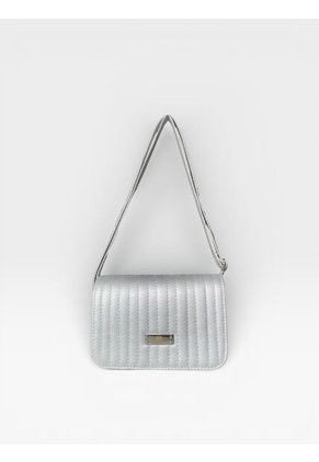 Bolso Bandolera Cartera Manos Libres Dama Mujer Karla Chacon Baru Plata