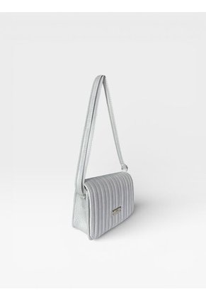 Bolso Bandolera Cartera Manos Libres Dama Mujer Karla Chacon Baru Plata