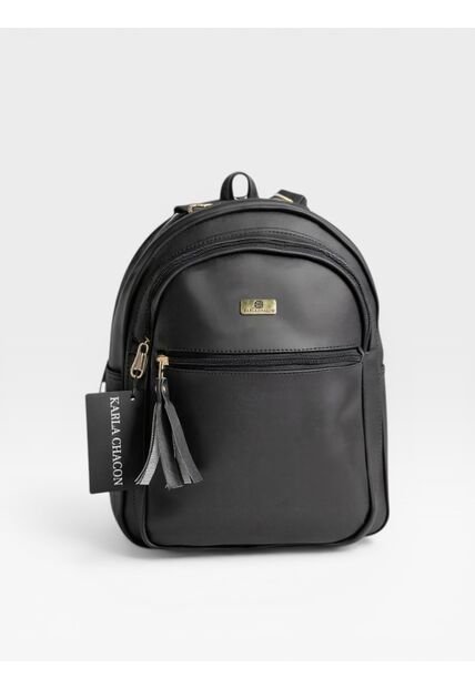 Bolso Morral Maletin Casual Mediano De Dama Mujer Karla Chacon Moka Negro