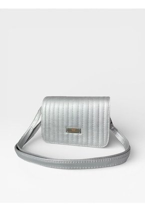 Bolso Bandolera Cartera Manos Libres Dama Mujer Karla Chacon Baru Plata