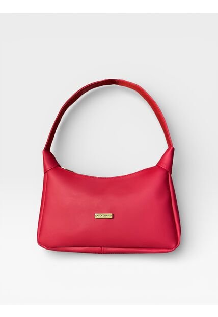 Bolso Beguette Dama Cartera Mujer Karla Chacón Praga Rojo