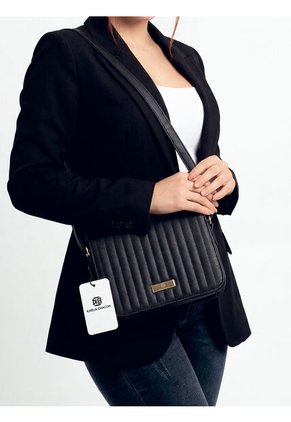 Bolso Bandolera Cartera Manos Libres Dama Mujer Karla Chacon Baru Negro