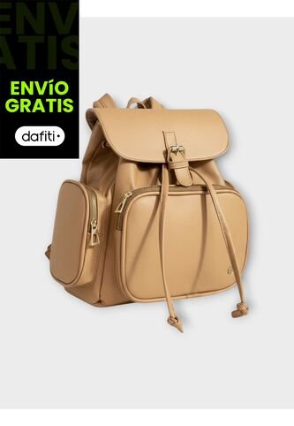 Bolso Maletin Morral Casual Para Mujer Con Herrajes Dorado Karla Chacon Abby Arena KARLA CHACON