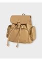 Bolso Maletin Morral Casual Para Mujer Con Herrajes Dorado Karla Chacon Abby Arena de KARLA CHACON